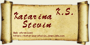 Katarina Stevin vizit kartica